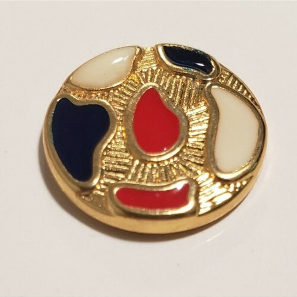 2 NOS New Vintage Buttons on Card JHB 5/8" #38242 Made in Brazil Washable 80s